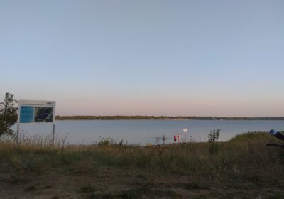 Blick auf den Schalditzer See (von der Wolteritzer Höhe) bei der Abendrunde 4